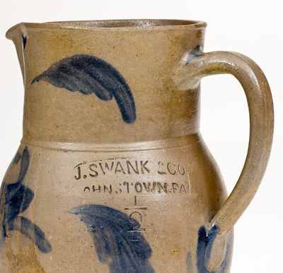 Outstanding J. SWANK & CO. / JOHNSTOWN, PA 1/2 Gal. Stoneware Pitcher