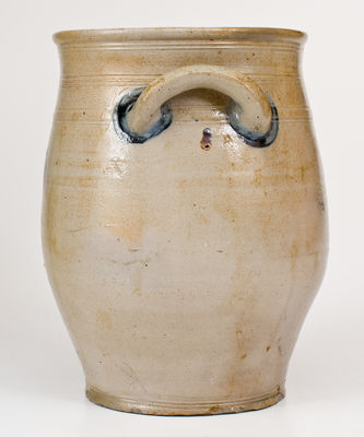 Very Rare Jonathan Fenton (late 18th century Boston) Stoneware Jar w/ Impressed Cartouches