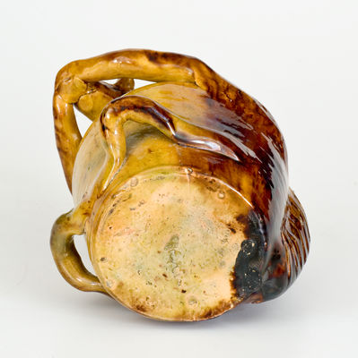 Unusual Earthenware Squirrel Bottle, probably North Carolina origin