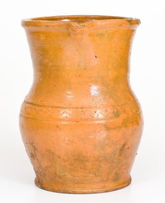 Rare attrib. Nathan Dicks, Randolph County, North Carolina Redware Pitcher