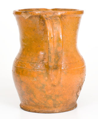 Rare attrib. Nathan Dicks, Randolph County, North Carolina Redware Pitcher