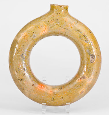 Lead-Glazed North Carolina Redware Ring Jug