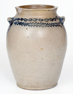 One-Gallon Slip-Trailed Baltimore Stoneware Jar, circa 1825