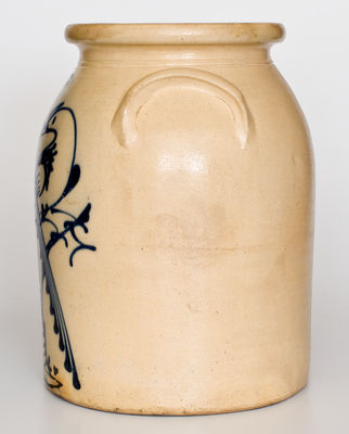 Rare and Fine J. & E. NORTON / BENNINGTON, VT Four-Gallon Stoneware Jar w/ Cobalt Double Pheasant Design