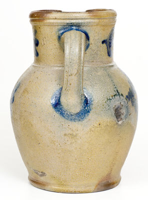 One-and-a-Half-Gallon Huntingdon County, PA Stoneware Pitcher w/ Cobalt Floral Decoration