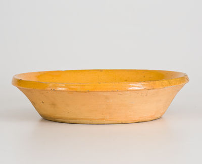 Rare Glazed North Carolina Redware Bowl, possibly Heinrich Schaffner, Salem