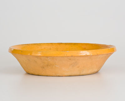 Rare Glazed North Carolina Redware Bowl, possibly Heinrich Schaffner, Salem