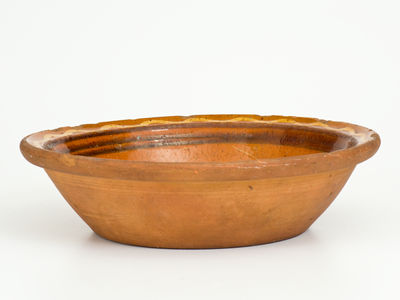 Slip-Decorated Redware Bowl, Mid-Atlantic origin, early to mid 19th century