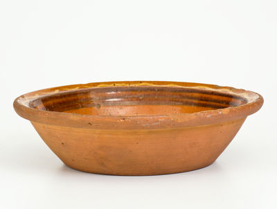 Slip-Decorated Redware Bowl, Mid-Atlantic origin, early to mid 19th century