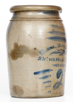 Two-Gallon Haught & Co. / Shinnston. W. Va. Cobalt-Decorated Stoneware Jar