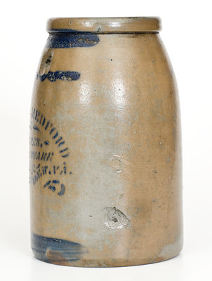 Stoneware Canning Jar with Huntington, West Virginia Advertising