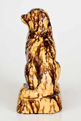 Yellowware Figure of a Spaniel on Base, probably Ohio, circa 1850-1880