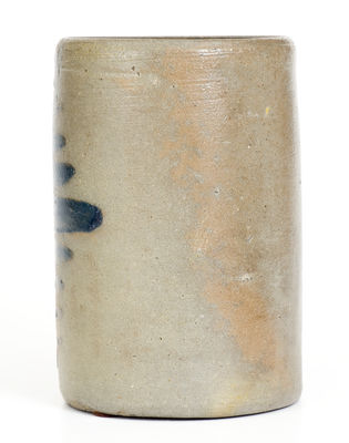 Western PA Stoneware Canning Jar with Cobalt Dash Decoration