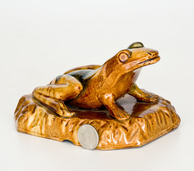 Rockingham-Glazed Figure of a Frog, probably Ohio, second half 19th century