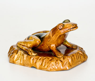 Rockingham-Glazed Figure of a Frog, probably Ohio, second half 19th century