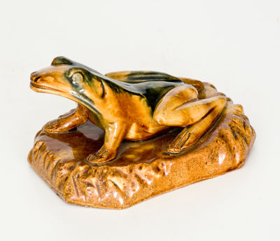 Rockingham-Glazed Figure of a Frog, probably Ohio, second half 19th century
