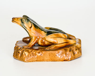 Rockingham-Glazed Figure of a Frog, probably Ohio, second half 19th century