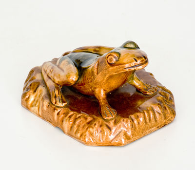 Rockingham-Glazed Figure of a Frog, probably Ohio, second half 19th century