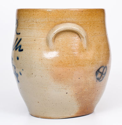 Rare Stoneware Jar with Cobalt-Script Signature