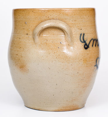 Rare Stoneware Jar with Cobalt-Script Signature