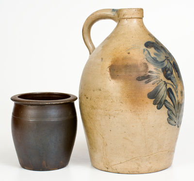 Two Pieces of Pennsylvania Stoneware, circa 1865-1875