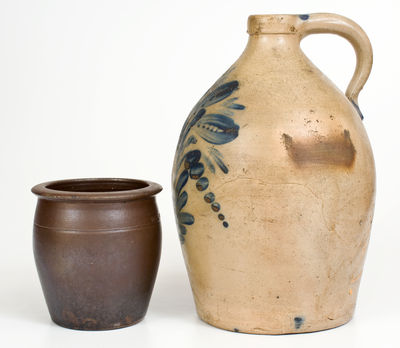 Two Pieces of Pennsylvania Stoneware, circa 1865-1875