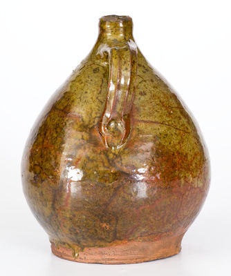 Fine Green-Glazed New England Redware Jug, late 18th or early 19th century