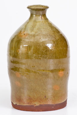 Small Green-Glazed Maine Redware Jug, early to mid 19th century