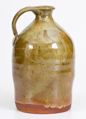 Small Green-Glazed Maine Redware Jug, early to mid 19th century