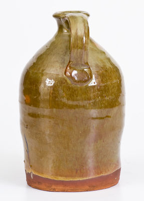 Small Green-Glazed Maine Redware Jug, early to mid 19th century