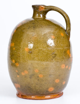 Fine Glazed Gonic, New Hampshire Redware Jug