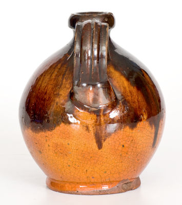 Fine New England Redware Jug, possibly Bristol County, MA, late 18th or early 19th century