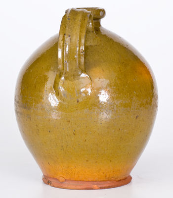 Glazed New England Redware Jug, second quarter 19th century