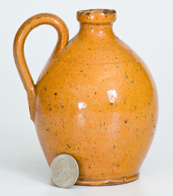 Small-Sized New England Redware Jug, early to mid 19th century