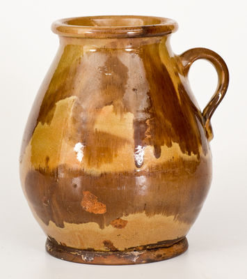 Fine Glazed Redware Stew Pot, probably Maine, late 18th or early 19th century