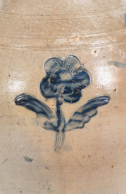 Attrib. Jonathan Fenton (Boston, Mass.) Stoneware Jar w/ Impressed Floral Decoration, late 18th century