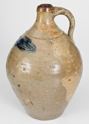 Attrib. Jonathan Fenton (Boston, Mass.) Stoneware Jug w/ Impressed Fish Decoration, late 18th century