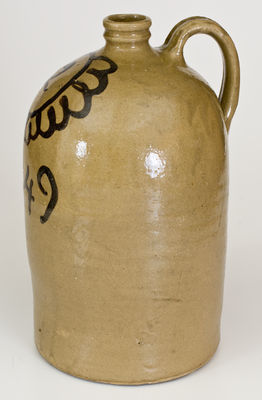 Rare and Fine attrib. Thomas Chandler and John Trapp (Edgefield District, SC) Stoneware Jug, 1849