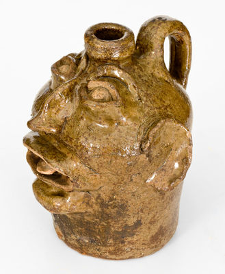 Exceptional Edgefield District, SC Stoneware Face Jug, Lewis Miles  Stony Bluff Manufactory