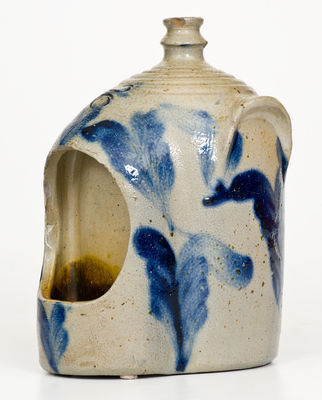 Rare and Fine Small-Sized Philadelphia Stoneware Chicken Waterer w/ Elaborate Decoration, attrib. Thomas Haig, Jr.