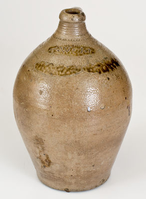 Thomas Warne and Joshua Letts, South Amboy, NJ Stoneware Jug, early 19th century