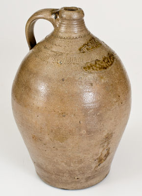 Thomas Warne and Joshua Letts, South Amboy, NJ Stoneware Jug, early 19th century