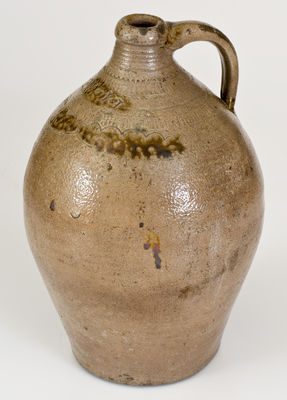 Thomas Warne and Joshua Letts, South Amboy, NJ Stoneware Jug, early 19th century