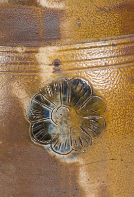 Two-Gallon Stoneware Jar w/ Impressed Floral Decoration, New Jersey or New York State