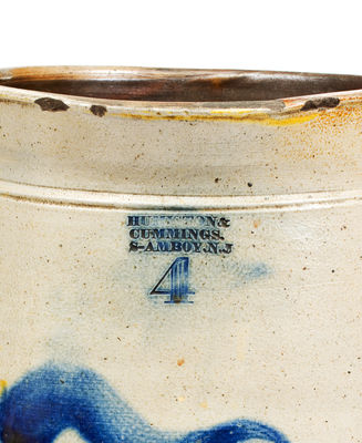 HUMISTON & CUMMINGS / SOUTH AMBOY, NJ Stoneware Churn