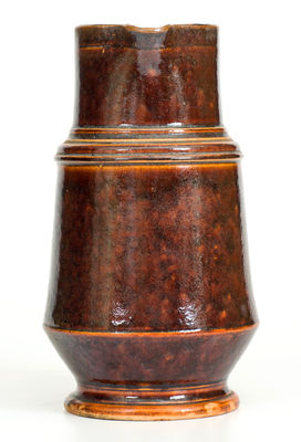 Extremely Rare W.A. MACQUOID & CO. / N.Y. (Manhattan) Rockingham-Glazed Pitcher, circa 1870