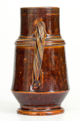 Extremely Rare W.A. MACQUOID & CO. / N.Y. (Manhattan) Rockingham-Glazed Pitcher, circa 1870