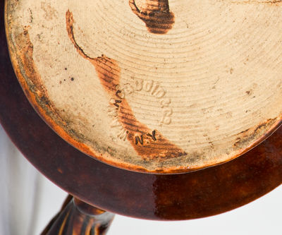 Extremely Rare W.A. MACQUOID & CO. / N.Y. (Manhattan) Rockingham-Glazed Pitcher, circa 1870