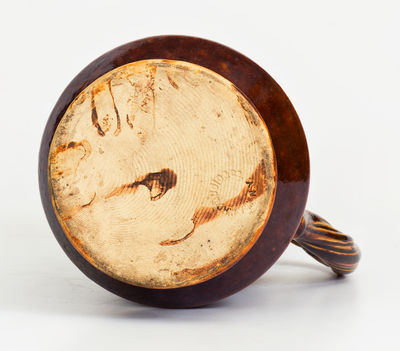 Extremely Rare W.A. MACQUOID & CO. / N.Y. (Manhattan) Rockingham-Glazed Pitcher, circa 1870