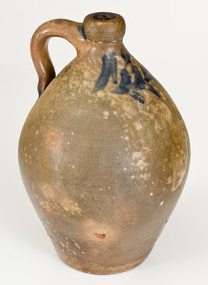 One-Gallon Cobalt-Decorated Northeastern Stoneware Jug, Dated 1840